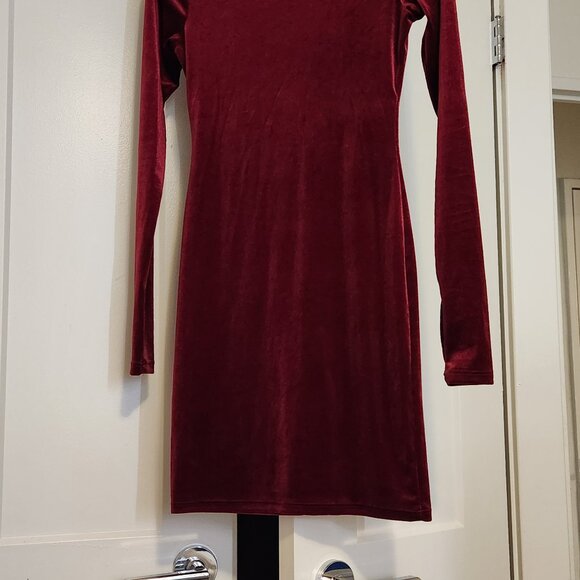 Velour Bodycon Mini Dress - Picture 3 of 4